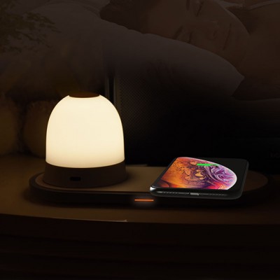 New Hot 2021 Trending Soft Magnetic Multi 3 in 1 Qi Wireless Lamp Charger Night Light Wireless Charger