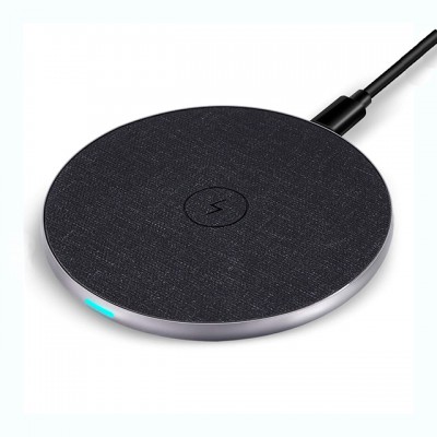 New Arrivals 2020 Free Sample Factory Price Portable 9.5cm Diameter Super Thin Mini Round Qi Wireless Charger